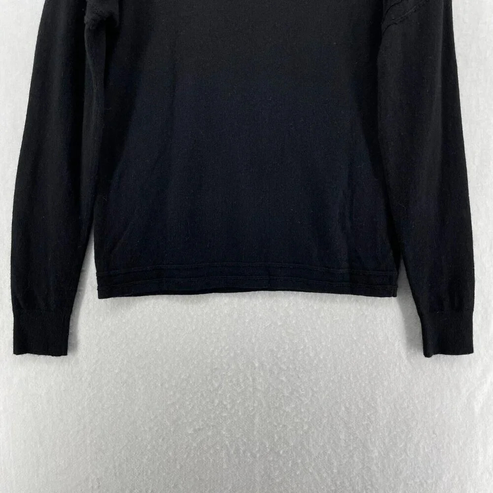 Vineyard Vines Sweater Women's Sz XS Black Knitted Drop Shoulder Sleeve Pullover - Picture 9 of 11